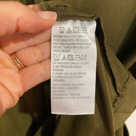 H by Halston Olive Green Oversized Tunic Sz MP - Picture 6 of 11